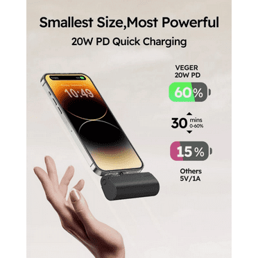 10000mAh Mini Power Bank 20W Fast Charging Portable Charger For iPhone/Android