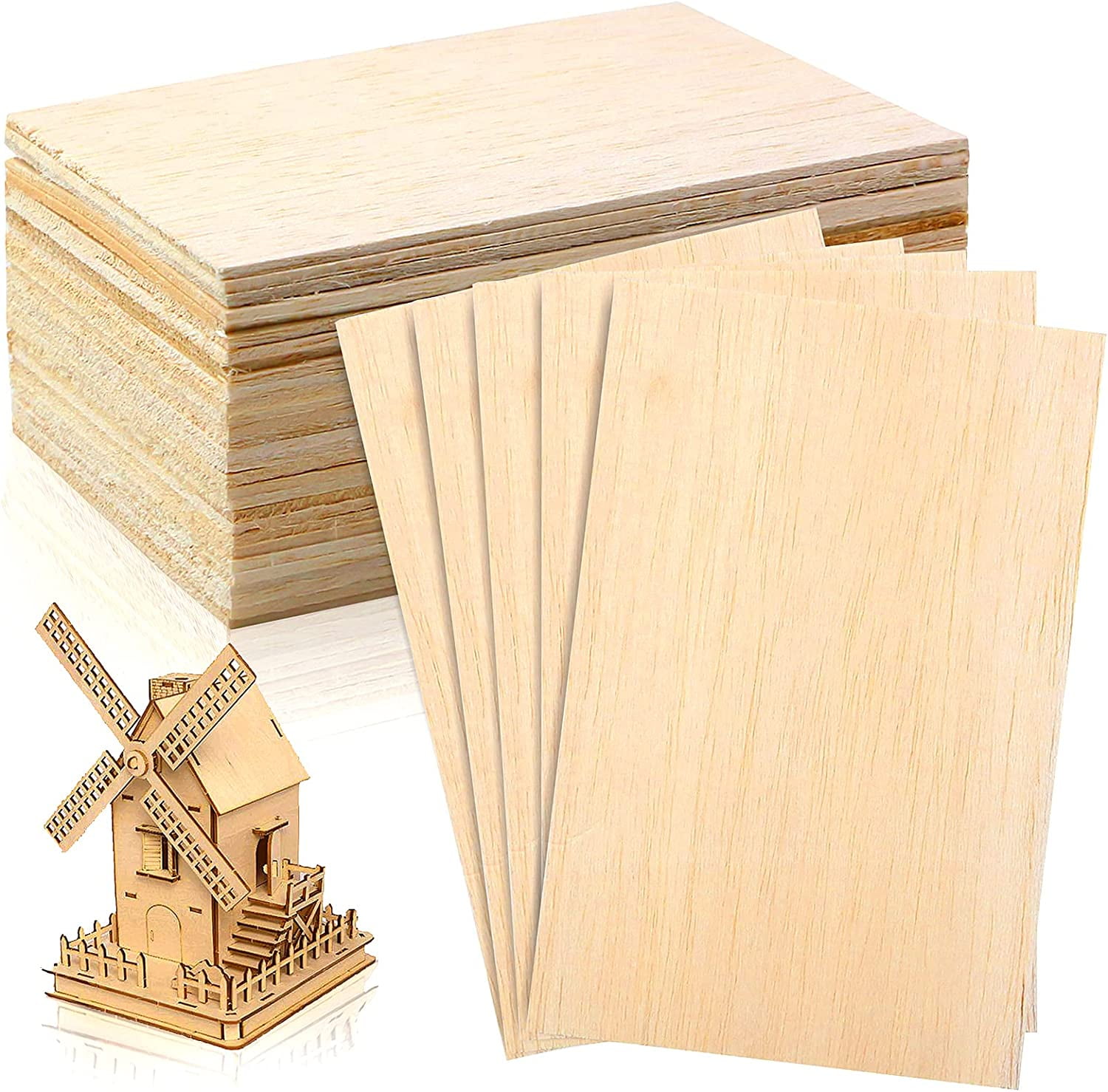 15 Pack Wood Sheets, Balsa Wood Thin Craft Wood Board for House Aircraft  Ship Boat Arts and Crafts, School Projects, Wooden DIY Ornaments -   Sweden