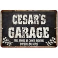 thumbnail image 1 of CESAR'S Garage Black Grunge Sign 16 x 24 Matte Finish Metal 116240005138, 1 of 1