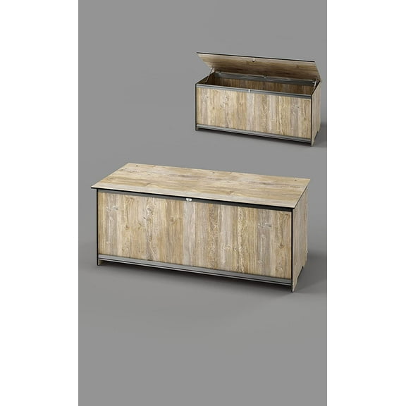 Foreman Waterproof Deck Storage Box - Large Deck Box made from Compact Laminate and Anodized Aluminum Construction, 120 Gallon 27 5/8" x 60" x 24"H (Amaretto)