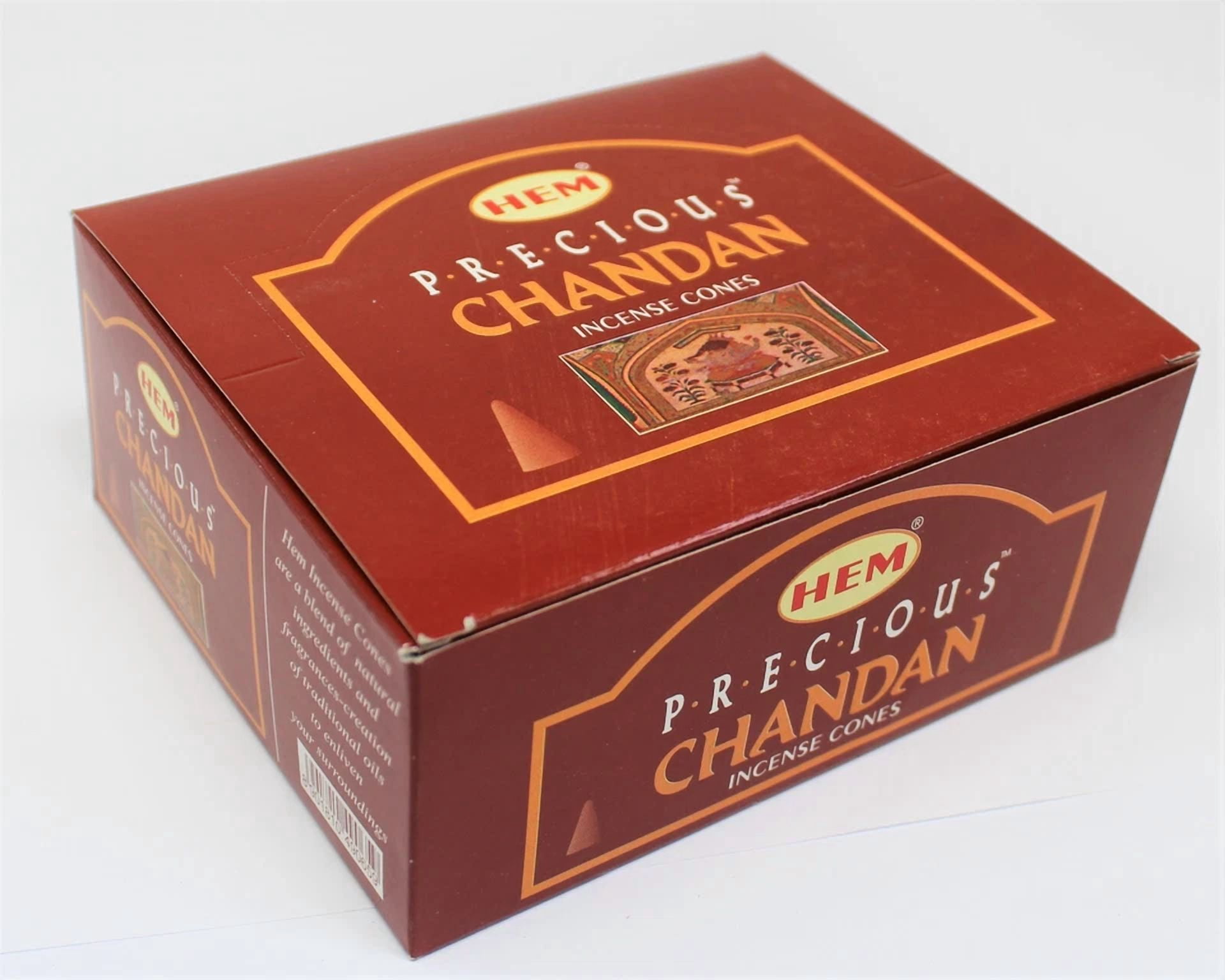 Precious Chandan, Incense Cones Bulk Lot Of 6 Packs Of 10 Cones = 60 Cones Hem