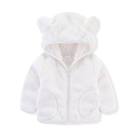 

kpoplk Toddler Winter Coat Baby Boy Girl Long Sleeve Knitted Sweater Button-Cardigan Coat Twist Knitwear Jacket Winter Warm Clothes(White)