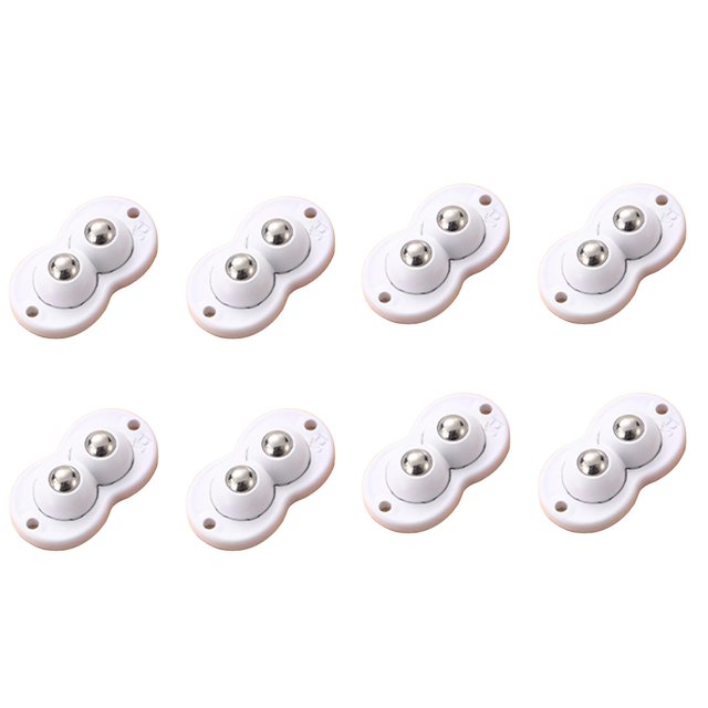 8-piece Wheel Pulley System, Heavy-duty Plastic Construction, Easy Assembly, for Workshop Office, Versatile Material, Smooth Rolling, Industrial Grade, for Moving Loads,YISHFHP,White