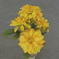thumbnail image 5 of 1 Pc, 15.5 Inch Artificial Dahlia Spray w/Two 5" Blooms & Three 4" Blooms For Home & Party Decor - Orange, 5 of 5
