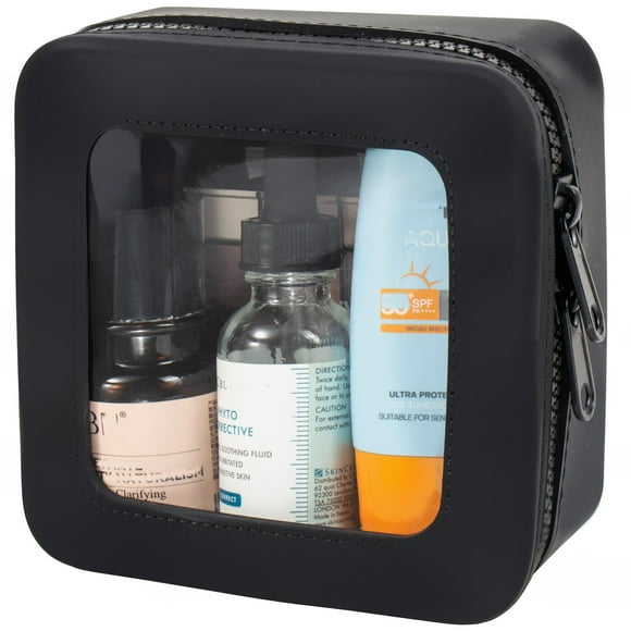 Bolsa de maquillaje FFPaw pequeña de silicona transparente impermeable para mujer
