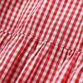 thumbnail image 6 of AUNVITO Girls Checkered Shirt Dress Short Sleeve Button-Down Collar Summer Lightweight Casual Dress, 6 of 7
