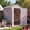 Light gray, variant on 6x4 ft Outdoor Resin Storage Shed with Floor, Plastic Outdoor Sheds with Lockable Door & Window, Garden Shed for Backyard Patio Lawn Mower Bike Tool Storage