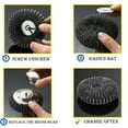 thumbnail image 3 of HZCrisp 2 Pack Steel Wool Scrubber with Handle, Includes 2 Replacement Pads, Heavy Duty Metal Dish Scrubber for Cleaning Dishes, Cast Iron, Pans, Griddles, and BBQ Grills, 3 of 6