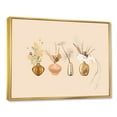 thumbnail image 3 of Designart 'Gold Vases With Bouquets Of Wildflowers II' Traditional Framed Canvas Wall Art Print, 3 of 5