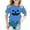 Blue, variant on Gunia Halloween Tshirts For Kids Cotton Pumpkin Graphic Print Short Sleeve Crew Neck Casual Thanksgiving Tees Tops Toddler Boy Girl T-Shirts Yellow 1-13 Years