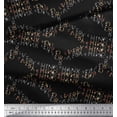 thumbnail image 2 of Soimoi Black Moss Georgette Fabric Favor Text Text Printed Fabric 1 Yard 44 Inch Wide, 2 of 3