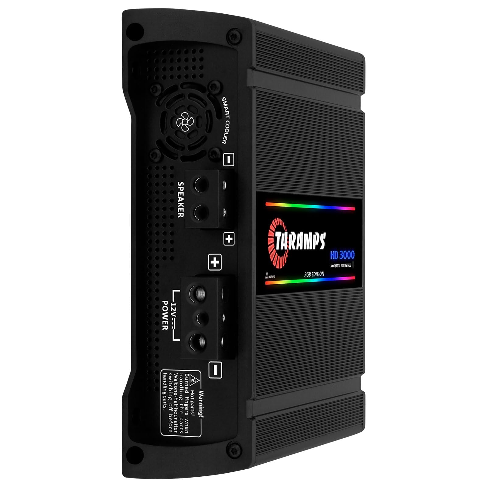 Taramps HD 3000 2 Ohms Black RGB 1 Channel Amplifier 3000 Watts