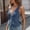 #0410-Blue, variant on Women's Denim Vest Sleeveless Crop Top Elegant Bow Tie Up Vintage Fashion Summer Jean Waistcoat Jacket