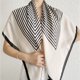 thumbnail image 2 of Bufanda de pelo de moda para mujer, ligera, de gasa, con sensación de cabeza, pañuelos cuadrados, 27,5 × 27,5 pulgadas, 2 of 6