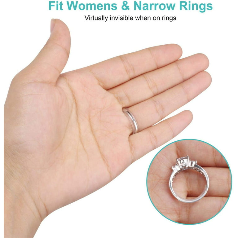Ring Size Adjuster for Loose Rings Ring Adjuster Fit Any Rings, Assorted Sizes of Ring Sizer (8pcs), Adult Unisex, Size: 0.5, Clear