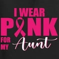 thumbnail image 6 of Wild Bobby Breast Cancer Awareness I Wear Pink for My Aunt Front and Back Unisex Tee , Black, Small, 6 of 6