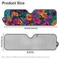 thumbnail image 7 of Uorisanigo Foldable Windshield Sun Shade 1 Piece Car Colorful Hibiscus Hawaiian Sunshade for Jeep Wrangler JL JLU 2018-2025 / Jeep Gladiator 2020-2025, Keep Vehicle Cool, 7 of 7