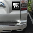 thumbnail image 2 of DistinctInk Custom Bumper Sticker - 6" x 6" Decorative Decal - Black Background - Lion Hunts for Survival Does Not Envy Zoo, 2 of 2