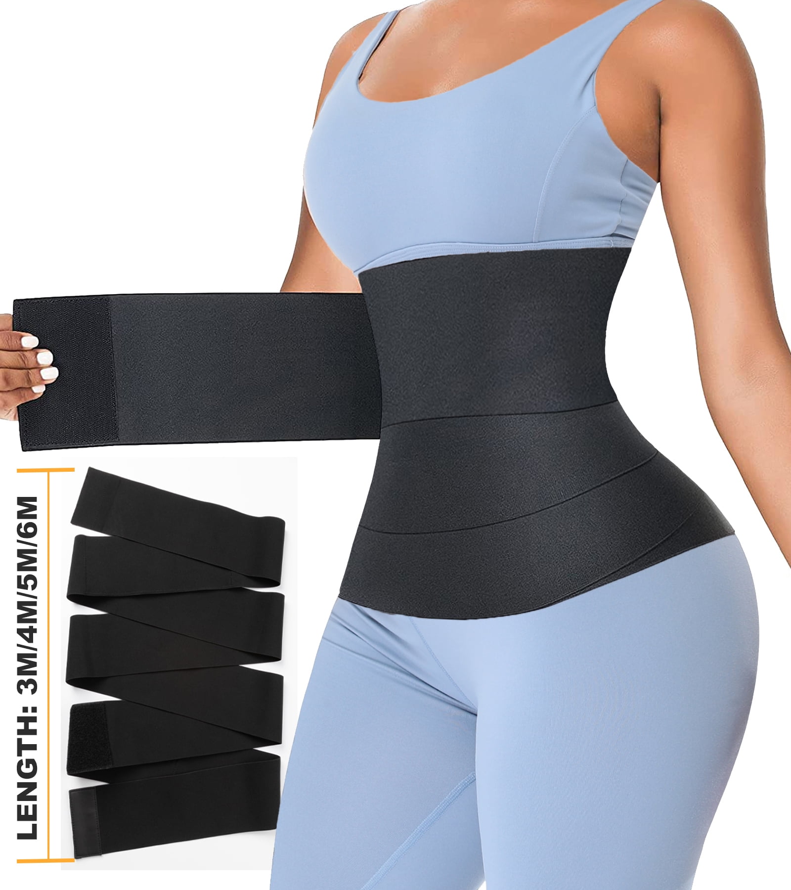 New Lumbar Waistband Elastic Compression Belt Bandage Body Wrap Waist Trainer US 