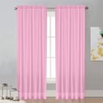thumbnail image 2 of Sheer Curtains 2 Panels - Light Filtering Privacy Sheers for Living Room/Bedroom, Light Filtering Transparent Semi Sheer Panel Drapes, Per Panel W52 X L84 inches, 2 of 6