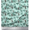 thumbnail image 1 of Soimoi Cotton Jersey Fabric Branches,Floral & Eagle Bird Decor Fabric Printed Yard 58 Inch Wide, 1 of 1