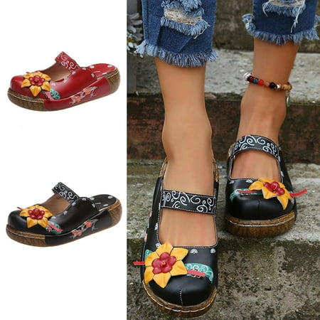 

Cethrio Women s Comfort Flatform Sandals- Wide Width Classical Platform on Clearance Black Dressy Sandals/ Slides Size 9