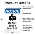 thumbnail image 2 of (2 Pack) Do Not Block Mailbox Sign, 2 of 7