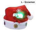 thumbnail image 1 of New Christmas LED Light Hat Cartoon Snowman Xmas Cap for Adult Kids, 1 of 2