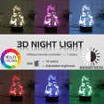 thumbnail image 2 of Lámpara 3D Anime 16 colores LED de mesa Control remoto táctil Niños Dormitorio Luz nocturna Tmvgtek Para estrenar, 2 of 9