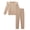 Khaki, variant on Arshiner Toddler Girls 2 Piece Fall Outfits Ruffle Trim Long Sleeve Pullover Sweatshirts and Pants