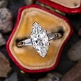 thumbnail image 3 of Womens Zircon Inlaid Geometric Copper Ring With Horse Eye Design White Gold Plated Elegant Jewelry Trendy Glow, 3 of 5