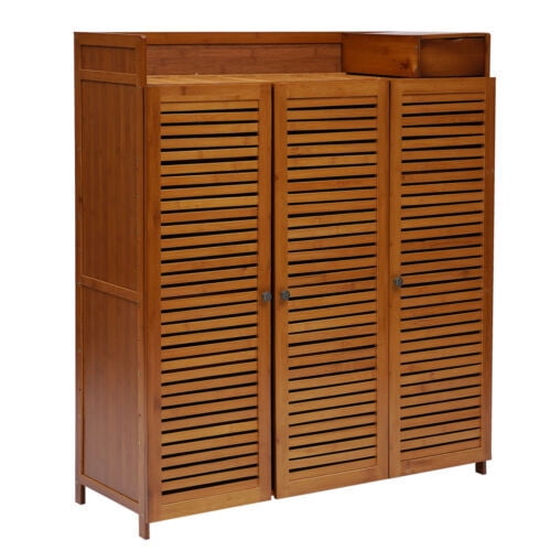 Shoe Organizer Closet Cabinet Wood Shoe Storage Rack Entryway Shoe Cabinet