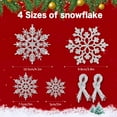 thumbnail image 5 of Ayieyill Shatterproof Snowflake Ornaments, Plastic/Glitter Silver, 46 Count, 5 of 7