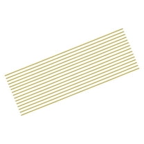 Uxcell 15Pcs Brass Rods 0.1 x 11.81" Brass Solid Round Stock Lathe Bar for Knife Handles Pin DIY Craft Model Plane