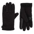 thumbnail image 2 of Isotoner Men's Fleece Gloves with Pieced Back - A70168 (Black, Large), 2 of 3