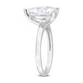 thumbnail image 2 of 3.00 Carat (ctw) Lab-Created Pear-Cut Moissanite Engagement Ring in Sterling Silver, 2 of 5
