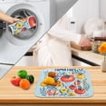 thumbnail image 3 of Yayeee Dish Drying Mat for Kitchen Counter 18" x 24" Microfiber Super Absorbent Coffee Decorative Pad, Yellow Floral Tomatoes, 3 of 9