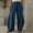 Blue, variant on FchengtaiS Women Summer Cotton Linen Pants Casual High Waist Baggy Palazzo Lounge Trousers with Pockets