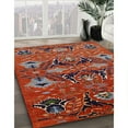 thumbnail image 2 of Ahgly Company Indoor Rectangle Mid-Century Modern Copper Red Pink Oriental Area Rugs, 4' x 6', 2 of 6