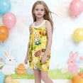 thumbnail image 6 of ATOGUTA Girls Dresses Casual Summer Spaghetti Straps Easter Romper Dresses with Pockets for Kid Size 3T-10. Multicolor, 6 of 6