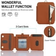 thumbnail image 6 of for Samsung Galaxy Z Flip 5 Luxury Zipper Wallet Phone Case, Multi-function Kickstand Card Holder Adjustable Crossbody Strap, Fashion Flip Case for Women and Girls RFID Blocking - Brown, 6 of 8