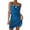 Blue, variant on DFEK Womens V Neck Bathing Suit Cover Up Mini Dress Summer Crochet Hollow Out Knit Beach Bathing Suit Swim Cover Ups Cruise Outfits Vacation Dresses for Women Black XL