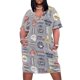 thumbnail image 1 of BONES - PROGRAMA DE TV - COLLAGE DE COLORES Vestido holgado con bolsillos Vestido elegante para mujer, 1 of 6
