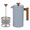 Cracked Blue, variant on PLERISE French Press Coffee Maker 34 oz, Double Wall Stainless Steel Coffee Press with Real Wood Handle and Dual Filter Screen, Food Grade 18/8 Stainless Steel for Coffee and Tea,