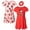 Pink / red, variant on Disney Encanto Mirabel Luisa Isabela Big Girls Skater Dresses and Scrunchie Little Kid to Big Kid
