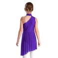 thumbnail image 2 of Rswnyirn Robe de Danse Contemporaine Moderne Sans Manches pour Filles, Jupe de Ballet, Justaucorps, Violet 10, 2 of 5