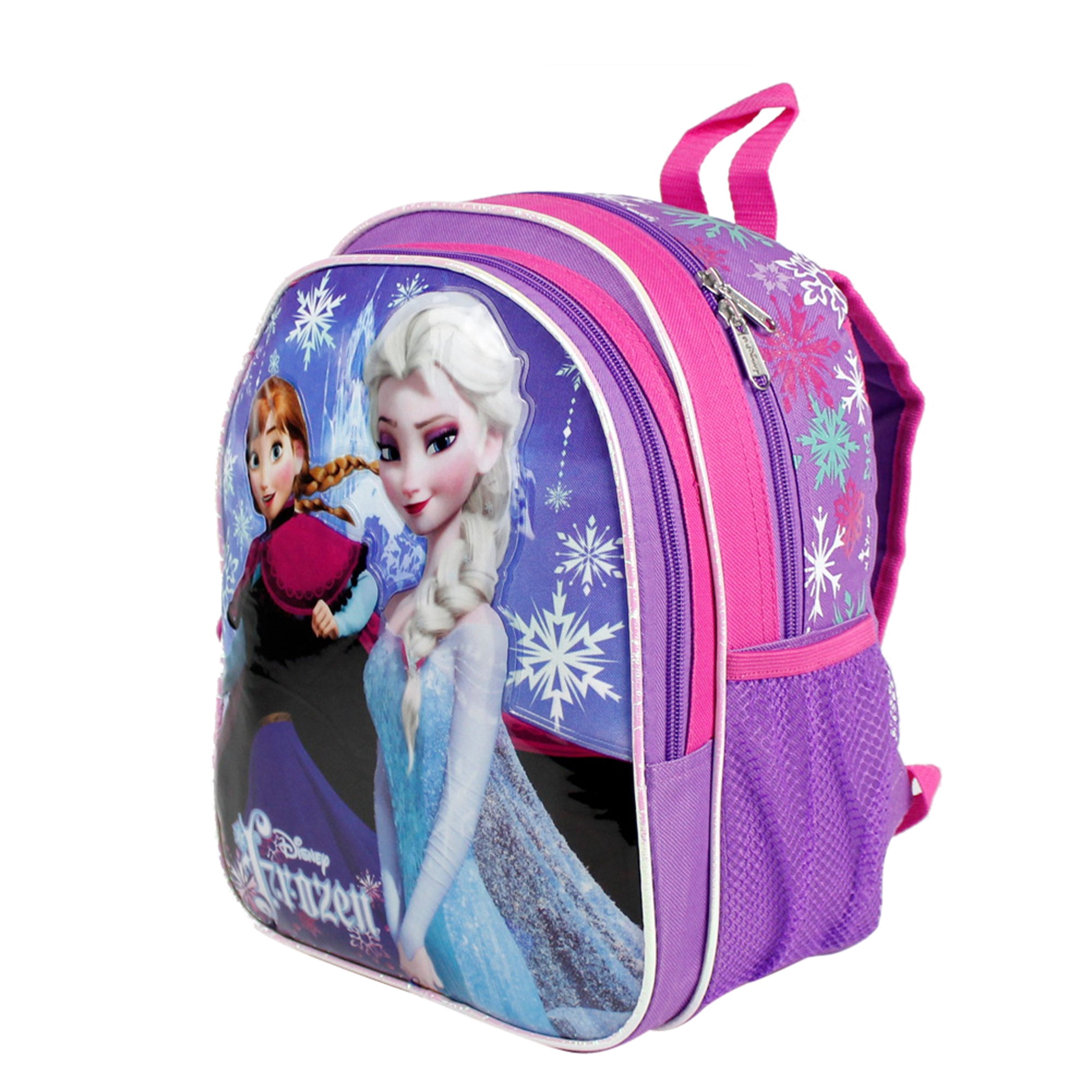 alipher kids backpack frozen mini desktop pink Disney Frozen Anna and Elsa Small Backpack - Pink and Purple Bookbag, Size:  12