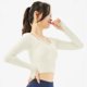 thumbnail image 2 of Camisas de Yoga de manga larga para mujer, camiseta holgada, Top corto, ropa deportiva para gimnasio, ropa deportiva, ropa de entrenamiento para mujer, 2 of 5