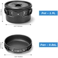 thumbnail image 2 of Multi-PCS Camping Cookware Kit,Green，Cookware Kit Aluminum Alloy, Lightweight, Durable and Compact with Camping Stove, Kettle, Mug for Fishing/Survival/Hiking/Outdoor/Picnic, 2 of 6
