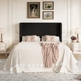 thumbnail image 3 of Amolife Full Size Platform Bed Frame with Velvet Upholstered Wingback Headboard, Black, 3 of 13